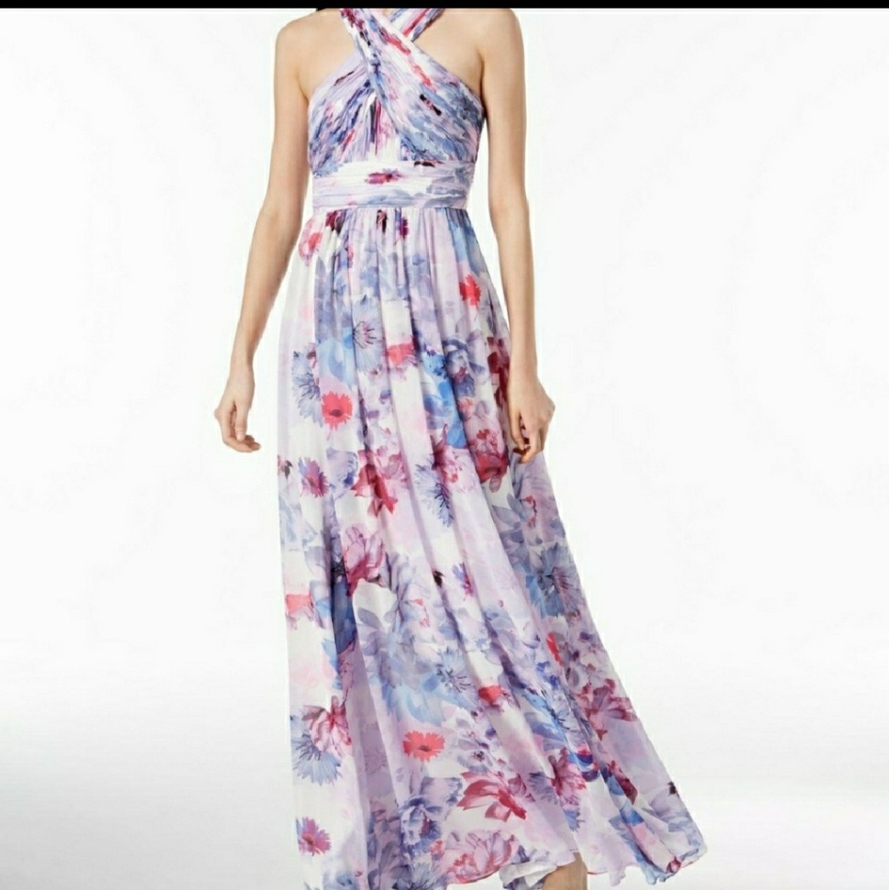 Calvin Klein dress 16  floral maxi